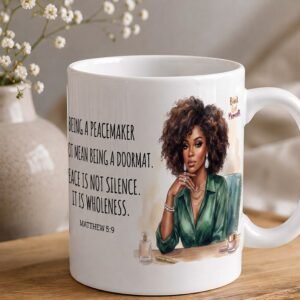 Ceramic Mug — BEING A PEACEMAKER  DOES NOT MEAN BEING A DOORMAT.